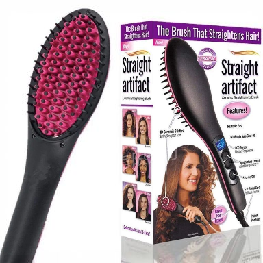 2 in 1 Ceramic Hair Straightener Brush