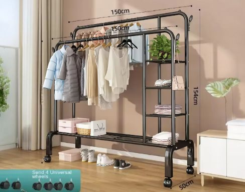 Bedroom Clothes Rack Partition Shoes Cabinet Outdoor Clothes Hanger