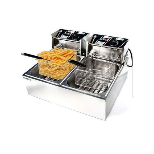 Commercial Double Deep Fryer, 12 Litres
