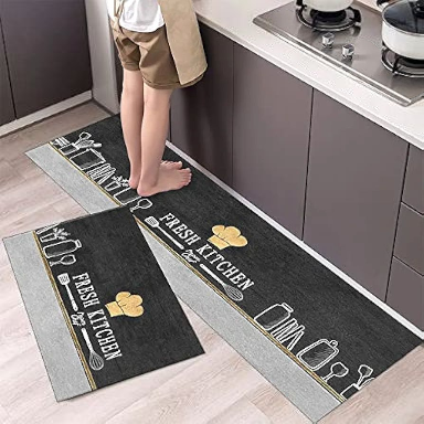 Fashionable Simple Nordic Style Kitchen Floor Mat Household Carpet Long Strip Door Mat Modern Home Decor