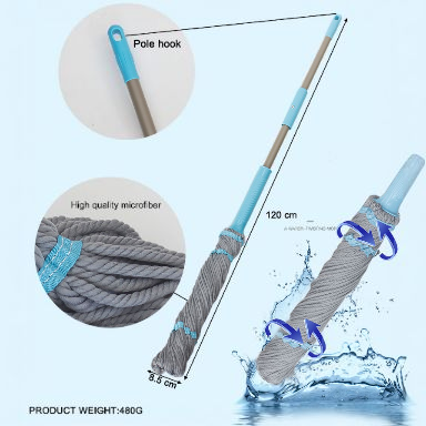 Flat Mop Plate Frame Mop Round Mop Self-Twisting
