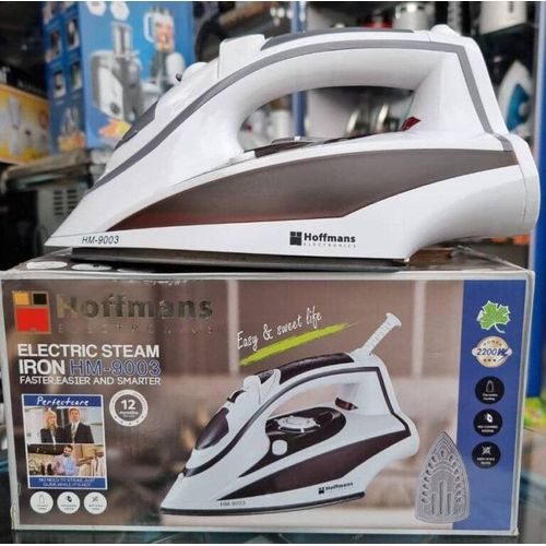 Hoffmans Steam And Dry Flat Iron - White, Black