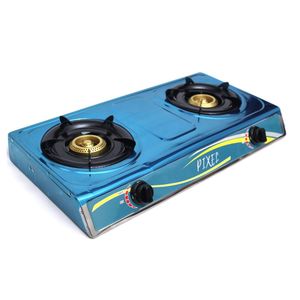 Pixel Double Gas Burner or Stove Stainless Steel