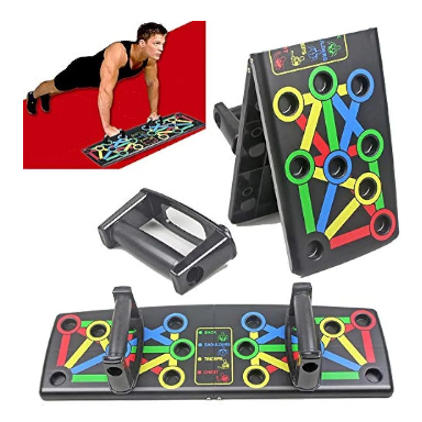 Push Up Board for Men-Women with Resistance Double Toning Tube | 15 in 1 calisthenics equipment Flex Board 2.0 | Foldable Push Up Bar equipment for Gym- Home Workout & Exercise | Push Up Stand