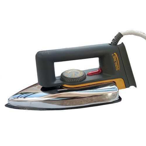 Sunline Electric Non Stick Dry Flat Iron With Plastic Handle - Grey,Black